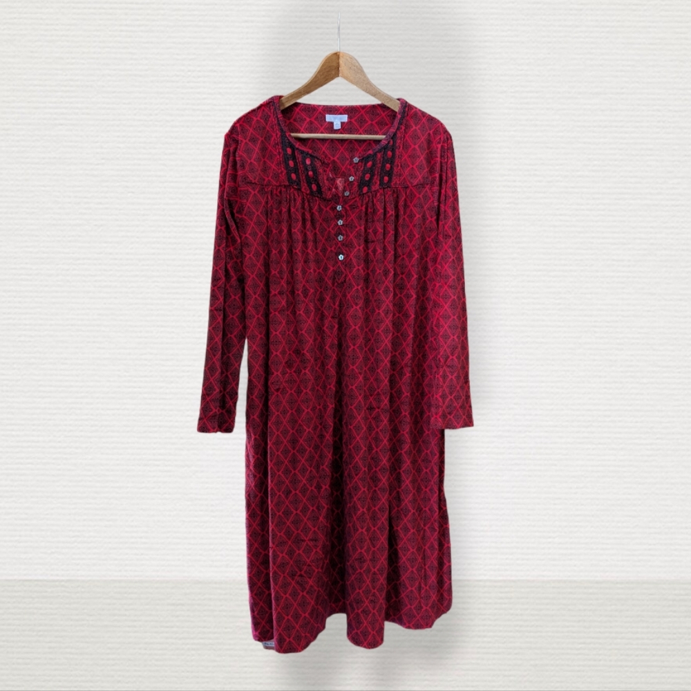 Secret Treasures Red Plush Nightgown- 2X